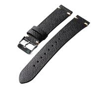 MCNVNEFSAW Handmade Palm Grain Genuine Leather Strap 18 19 20 22MM Brown Black Gray Vintage Men Watch Bracelet Suitable For Antique watch band(B Silver buckle,19mm)