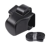 MCNVNEFSAW Photo Studio PU Leather Camera Bag Protection Video Mini Camera Bag With Replacement Strap Fit For Canon EOS M5 M50 M50II camera bag(Black)