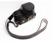 MCNVNEFSAW PU Leather Case Camera Bag Protective Cover Bag With Battery Opening A6000 ILCE-6100 A6100 A6400 A6300 ILCE-6400 Fit For Sony camera bag(Black)