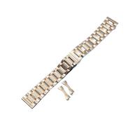 MCNVNEFSAW Stainless Steel Watchbands Fit For Longines Seiko Casio Omega Watches Strap Any Watch Silver Gold 18 20 21 22 24mm Band watch band(Silver-rose gold,17mm)