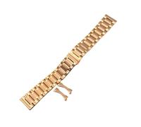 MCNVNEFSAW Stainless Steel Watchbands Fit For Longines Seiko Casio Omega Watches Strap Any Watch Silver Gold 18 20 21 22 24mm Band watch band(Full rose gold,19mm)