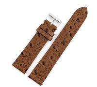 MCNVNEFSAW Vintage Leather Watchband 16mm 17mm 18mm 19mm 20mm 21mm 22mm Ostrich Pattern Quick Release Watch Strap Bracelets Accessories watch band(6,20mm)