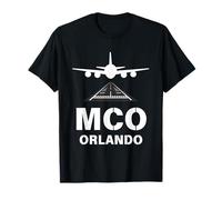 MCO Airport Orlando, Florida Airplane Landing on Runway T-Shirt