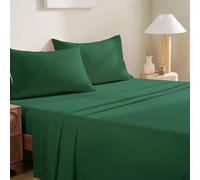 MCO Bedding Twin Bed Sheets Set - Soft Bed Sheets - Cooling Breathable Bedding Set with 16'' Deep Pocket (3 Pieces, Twin, Forest Green)