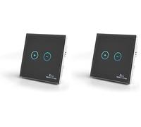 MCO Home Z-Wave Smart Light Dimmer with Touch Panel, MH-DT311, Black (Pack of 2)