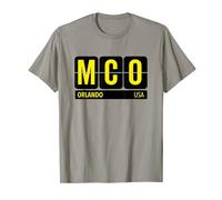 MCO Orlando Florida USA Travel Souvenir Yellow Text T-Shirt