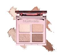 MCoBeauty Luxe Collection Eyeshadow Quad - Cheeky Chat | Pink Nude Shimmer & Matte Eye Shadow Palette, Blendable, Buildable, Compact With Mirror, Vegan & Cruelty Free