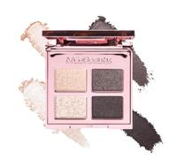 MCoBeauty Luxe Collection Eyeshadow Quad - City Socialite | Golden Brown All-Shimmer Eye Shadow Palette, Blendable, Buildable, Compact With Mirror, Vegan & Cruelty Free