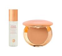 MCoBeauty - Perfect Set Duo - Miracle Flawless Setting Spray & Medium Warm Pressed Powder - Hydrating, Long-Lasting Makeup Finish