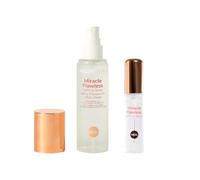 MCoBeauty Setting Spray Duo - Miracle Flawless Full Size & Travel Mini | Primes, Sets & Refreshes in One Mist, Aloe Vera & Glycerin, Hydrating Dewy Finish, Home & Handbag Pair, Vegan & Cruelty Free