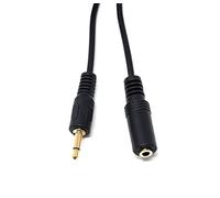 mCore 5m 3.5mm Mono Extension Cable - Jack Plug to Jack Socket Audio Lead with Gold-Plated Connectors for Microphones, Amps, Mixers, and Audio Equipment