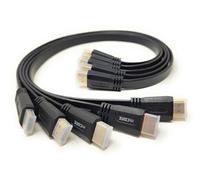 mCore 5pcs. 50cm Flat HDMI to HDMI Cable/Lead Ultra HD (4K) 3D-compatible Gold-Plated, Compatible with LCD LED UHD HD TV Game Console Laptop PC (5, 0.5m)