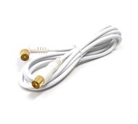 mCore TV Aerial Coaxial Cable, Male to Male, Gold Plated Connectors, Shielded for Digital and Analogue Signals, Compatible with Freeview, Freesat, Sky Box, Sat and BT TV (90 Angled, 2m)