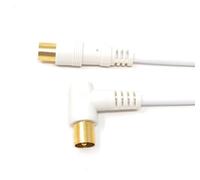 mCore TV Aerial Coaxial Cable, Male to Male, Gold Plated Connectors, Shielded for Digital and Analogue Signals, Compatible with Freeview, Freesat, Sky Box, Sat and BT TV (90 Angled, 15m)