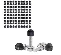 Mcoser 100Pcs Hex Nut Cover M12*18 * 23 Bolt Dome Caps Covers Protection Caps Cover Plastic Dome Bolt Nut for Hex Hexagon Nuts Screws Bolts, Black