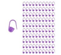 Mcoser 100Pcs Purple Crochet Hook, Locking Stitch Markers for Knitting, DIY Crochet