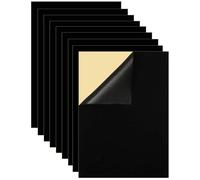 Mcoser 10pcs Black Felt Sheet,A4 Felt Fabric Sheet,Sticky Back Sheets,Self Adhesive Velvet Sheet For Crafting,Sewing,Felt Display Matting
