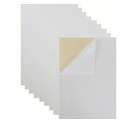 Mcoser 10pcs White Felt Sheet,A4 Felt Fabric Sheet,Sticky Back Sheets,Self Adhesive Velvet Sheet For Crafting,Sewing,Felt Display Matting