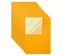 Mcoser 10pcs Yellow Felt Sheet,A4 Felt Fabric Sheet,Sticky Back Sheets,Self Adhesive Velvet Sheet For Crafting,Sewing,Felt Display Matting