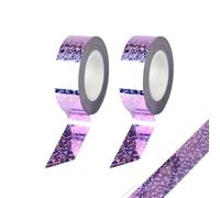 Mcoser 2 Rolls Holographic Glitter Washi Tape Purple,Laser Decorative Tapes,Self Adhesive Masking Tape 1.5cm*5m