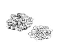 Mcoser 50 Sets Silver Grommet Kit 10mm Metal Eyelets Grommets with Washers for Leather Clothing Shoes Belt Bag DIY Project