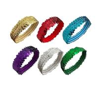 Mcoser Sequin Headband Kit,6PCS Elastic Sparkly Headband,Sequin Headband,Sport Head Band Glitter Headband for Women 6 Colors