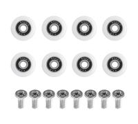 Mcoser Shower Door Pulley, 8 Sets, 22mm, White, Modern Style
