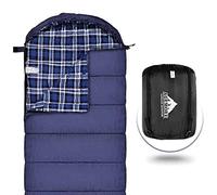 Mcota Cotton Flannel Sleeping Bag for Adults, 100% Cotton Lining Sleeping Bag for Camping, Hiking, Backpacking Travel, Lightweight & Portable,3-4 Season Warm Weather Use