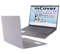 mCover Hard Case Compatible with HP OmniBook X 14-FExxxx Series Windows AI 14" Laptop 2024~2025 ONLY (NOT fit any other HP models), Clear