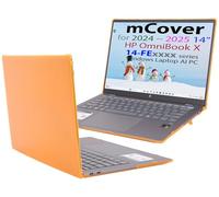 mCover Hard Case ONLY Compatible for 2024~2025 14" HP OmniBook X 14-FExxxx Series Windows AI PC Laptop (NOT Fitting Any Other HP Models) - Orange