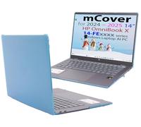 mCover Hard Case ONLY Compatible for 2024~2025 14" HP OmniBook X 14-FExxxx Series Windows AI PC Laptop (NOT Fitting Any Other HP Models) - Aqua