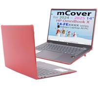 mCover Hard Case ONLY Compatible for 2024~2025 14" HP OmniBook X 14-FExxxx Series Windows AI PC Laptop (NOT Fitting Any Other HP Models) - Red