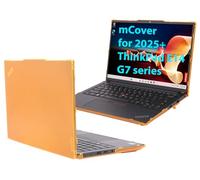 mCover Hard Case ONLY Compatible for 2025-2027 14" Lenovo ThinkPad E14 Gen 7/8 Windows Notebook PC (with 180° Hinge, NOT Fitting Any Other Lenovo Models) - Orange