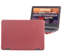 mCover Hard Shell Case Only Compatible for 2025 or Later 11.6" Lenovo 500e Chromebook Gen 4s 2-in-1 Laptop (NOT Fitting Any Other Lenovo Models)- Red