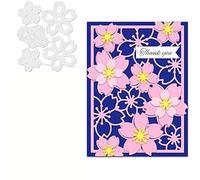 MCPOOX Flowers Metal Cutting Die for Scrapbooking - Cut Stencils for DIY Scrapbook Photo Album Decorative Paper Card, Card Making Supplies & Crafting Die Cut (Three-Layered Flower 3.2 x 2.7 in)