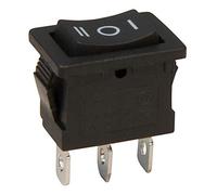 McPower 1323077 Rocker Switch 3-Pin Black Rocker Switch AC 250V/6A