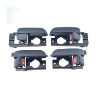 MCQNDS Black/Grey Front and Rear Interior Door Handle for Hyundai for Accent 1.6L 2006 2007 2008 2009 2010 2011(Grey 1 Set 1)
