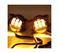 MCQNDS For Fiat For Panda For Punto Evo For Sedici 500 1.4L L4 LED Fog Light Car Front Bumper Fog Lamp DRL H11 12V (Single light-yellow)