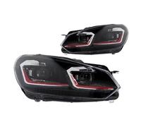 MCQNDS For VW For Golf 6 2009-2012 Car Styling Head Lamp Headlights LED Headlight DRL Signal Lamp Headlight Assembly(Red,Left Hand Drive)