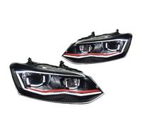 MCQNDS For VW For Polo 2009-2018 Car Front Headlights LED Headlight Projector Lens Headlights LED DRL Dynamic Signal Head Lamps