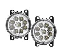 MCQNDS Front Bumper DRL Fog Lights For WR-V WRV 2017 2018 2019 2020 H11 12V Car Fog Lamp 2 PCS 9 Led Fog Lights Assembly (Style A)