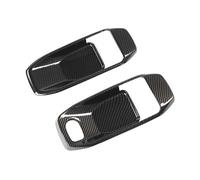 MCQNDS Interior Car Door Handle Decoration Sticker Cover Trim for Jeep for Wrangler JL for Gladiator JT 2018 Onwards 2-Door(Carbon Look)