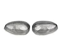 MCQNDS Motorcycle Front Turn Signals Indicator Light Flasher Cover | For YZF R1 2002-2006 R6 2003-2005 FZ6 2004-2009(Grey)
