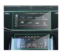 MCQNDS Radio GPS LCD Dash Board Screen Guard Car Navigation Tempered Glass Protective Film Sticker For Q8 Q7 2020 2021 Navigation Protective Film(Upper and lower)