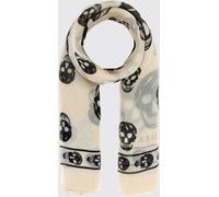 McQueen Alexander Pure Silk Scarf with Iconic Skull Print - Size: OS - female