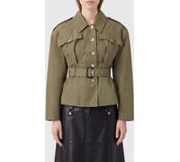 McQueen Belted Cotton-Blend Shirt Jacket with Epaulettes and Patch Pockets - Size: 42 - female