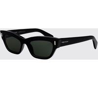 McQueen Cat-Eye Sunglasses in Black Acetate with Lettering Logo on the Temples - Size: 52 - female