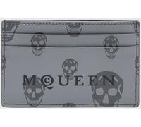 McQueen Skull Printed Leather Card Holder - Size: OS - male