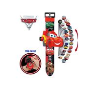 (McQueen) Spiderman 24 Projection Watch Captain America Iron Man Toy Anime Hulk Digital Clock Student Wristwatches Children's Gifts