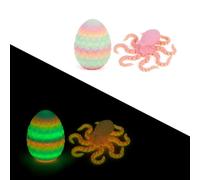 MCQWOMFQAK 1PC 3D Printed Articulated Octopus Figurine With Egg Cluster Flexible Joints Realistic Home Decor Mysterious Collectible Model Unique Gift(RianbowYG1)